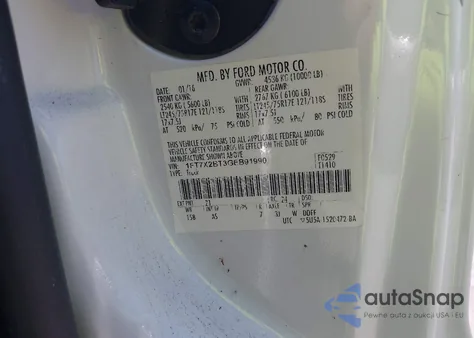 2016 Ford Super Duty F-250 Srw Xl z USA, uszkodzony, nr VIN 1FT7X2BT3GEB91990